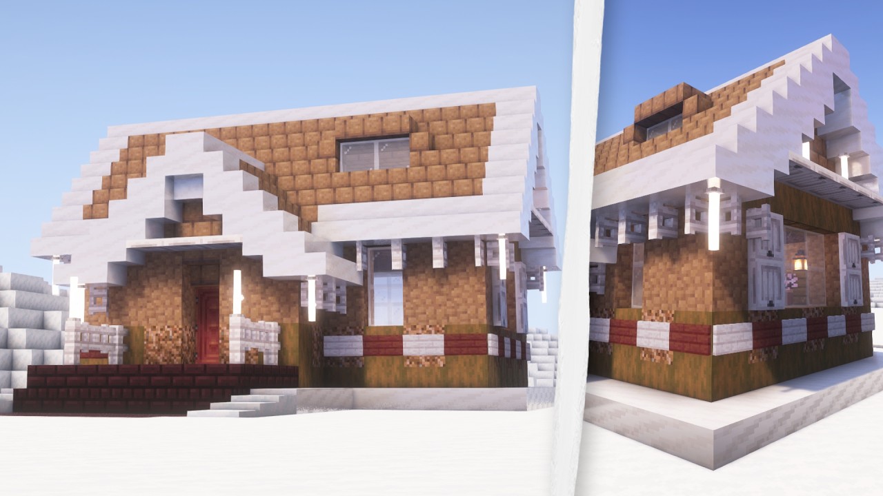 Minecraft - How To Build A Ginger Bread House | Easy Tutorial