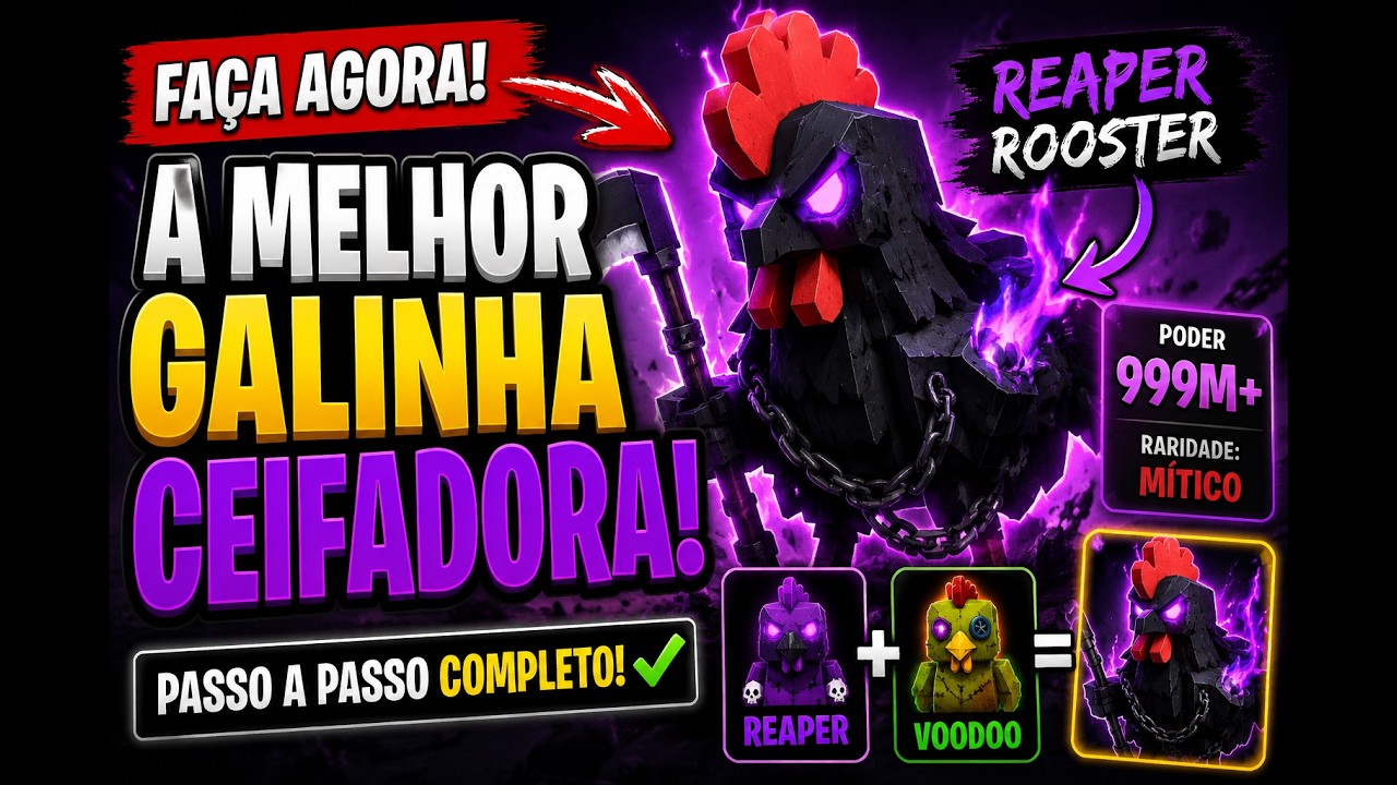 COMO FAZER A REAPER ROOSTER (GALINHA CEIFADORA) 💀 | Grow a Chicken Fighter