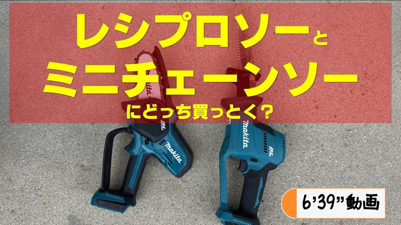 【DIY】レシプロソーとミニチェーンソー どっち買っとく？
