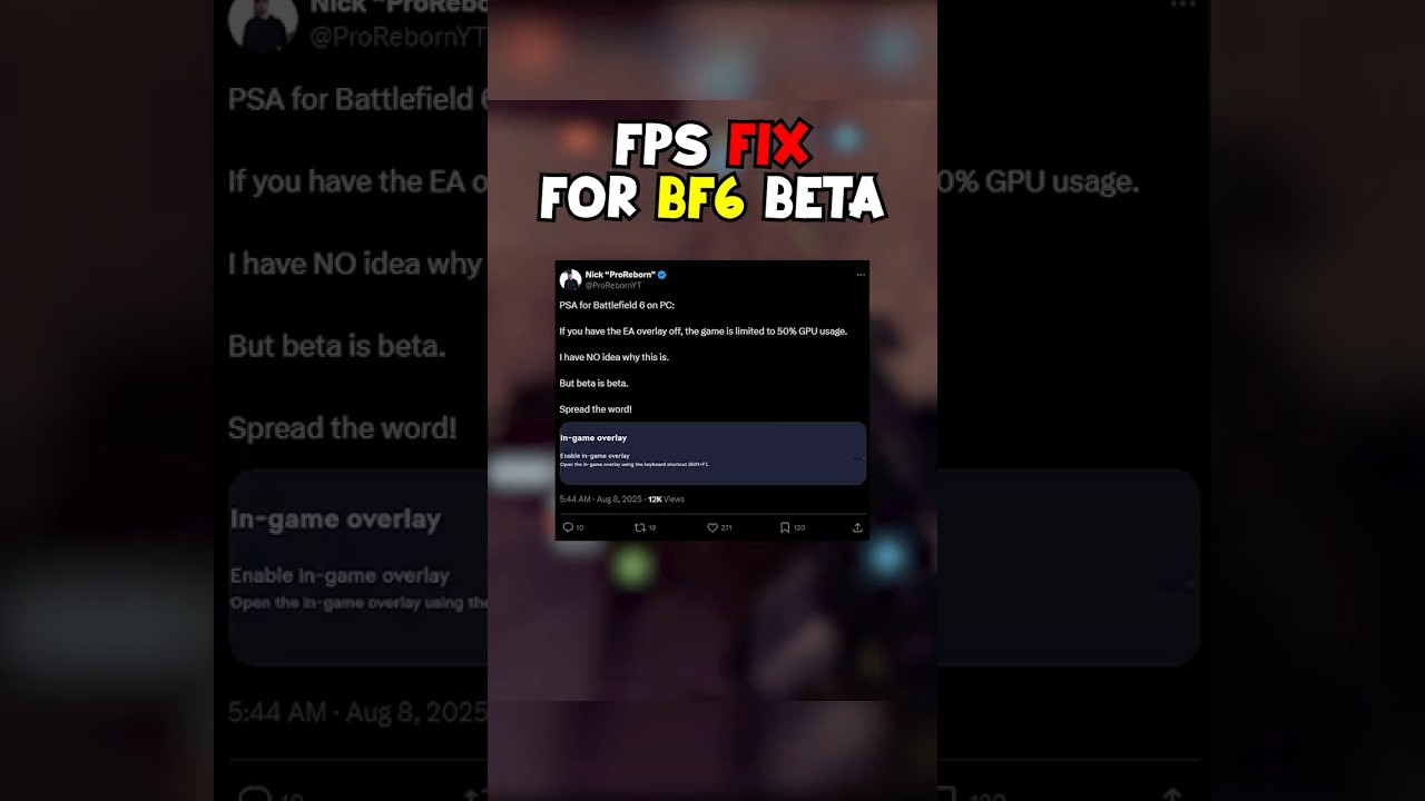 Battlefield 6 Beta FPS FIX 🔥🫡 #battlefield6 #gaming