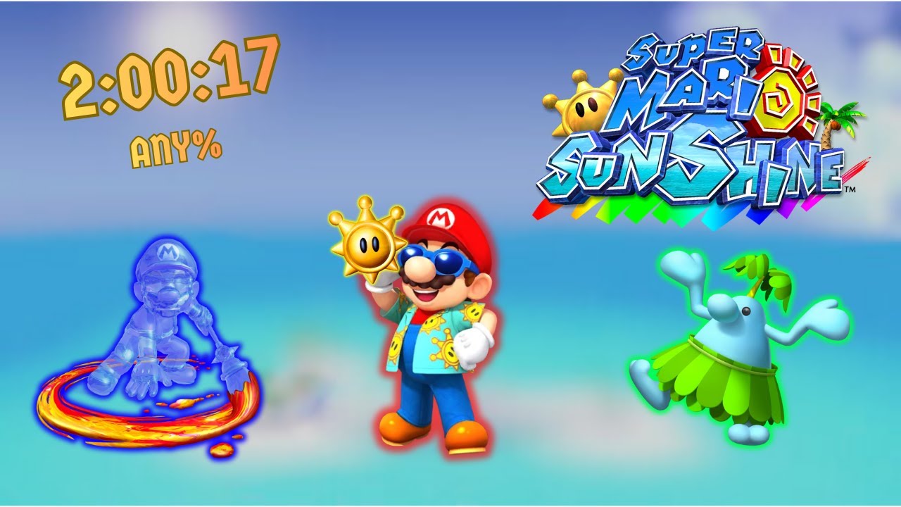 Super Mario Sunshine Any% in 2:00:17 PB