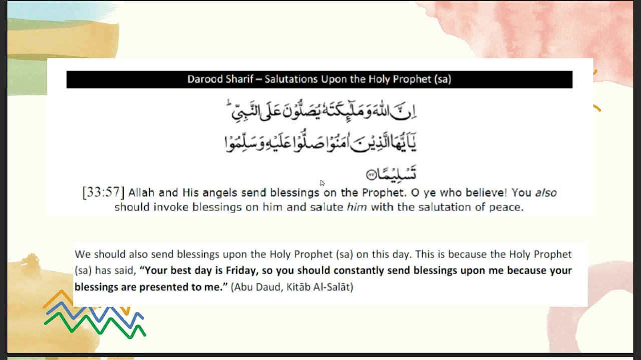 Dars for Children - Day 7 - Friday, February 27th