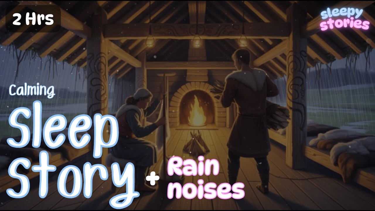 A Relaxing Rainy Story Viking Longhouse Evening | Storytelling and Rain | Cozy Sleep story for adult