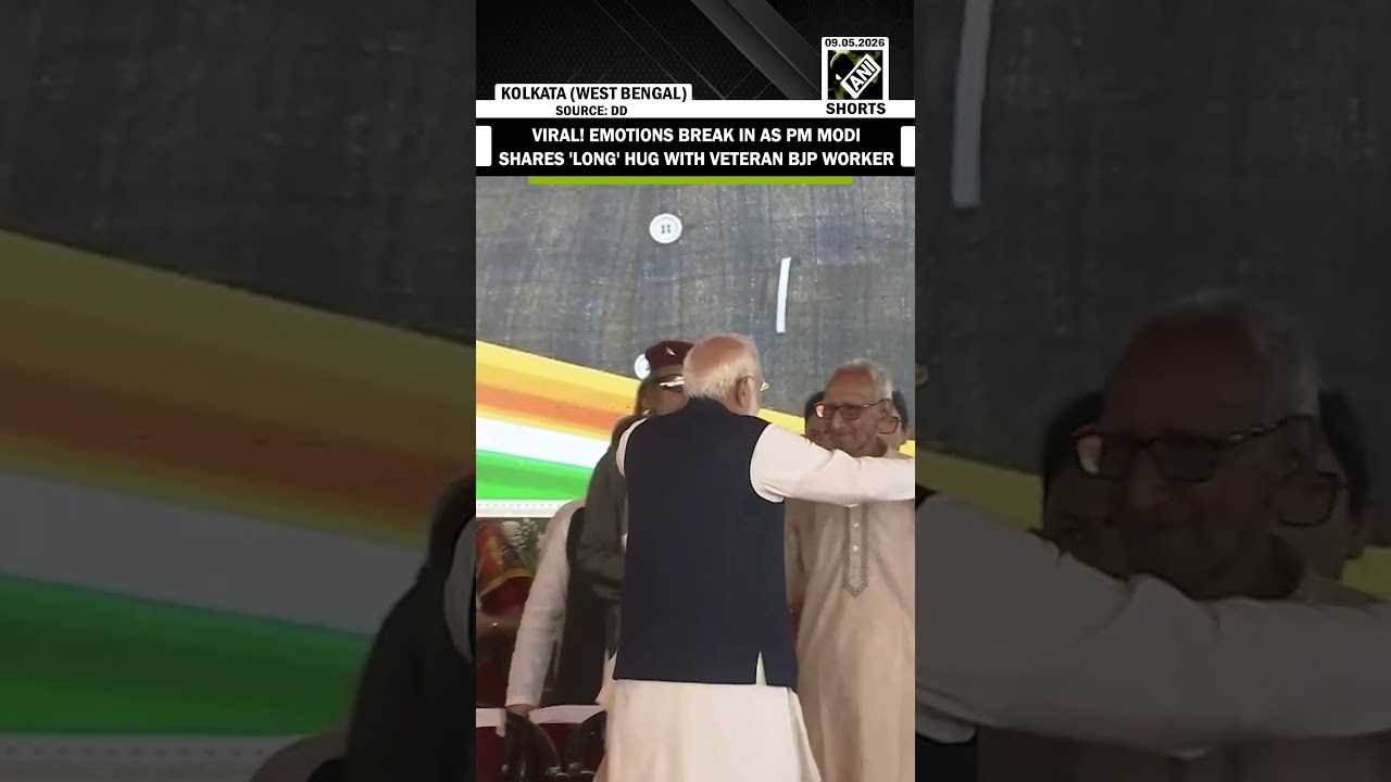Emotional scenes unfold as PM Modi warmly hugs veteran BJP worker Makhanlal Sarkar
