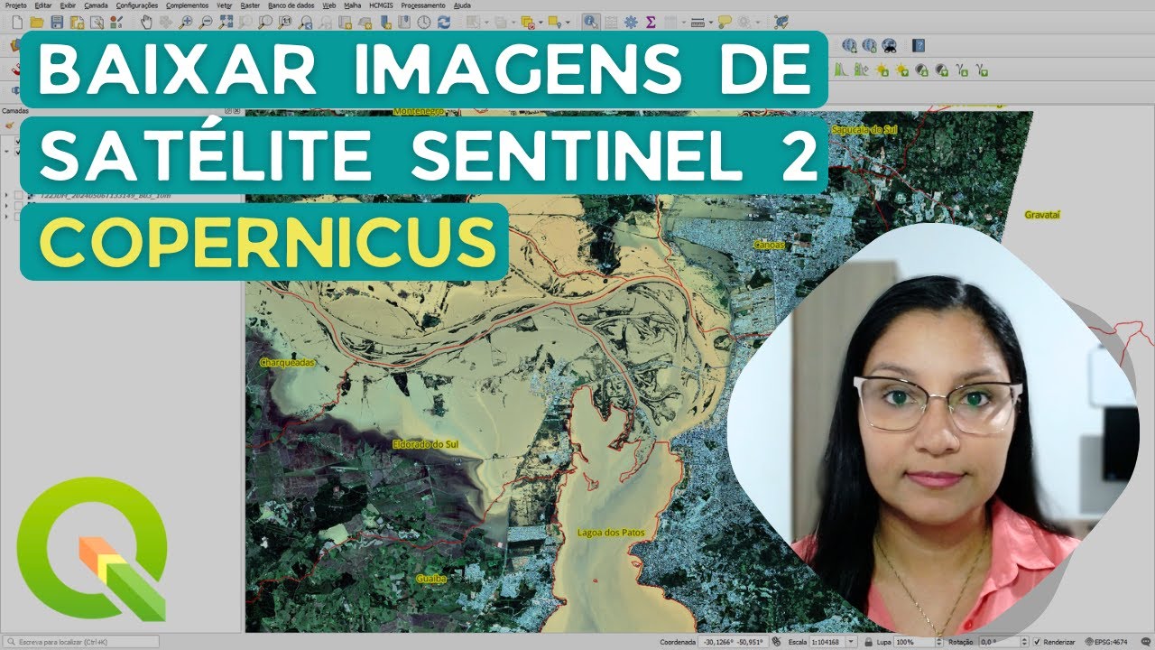 Baixar imagens do satélite Sentinel 2 no novo site do Copernicus e fazer composição colorida no QGIS