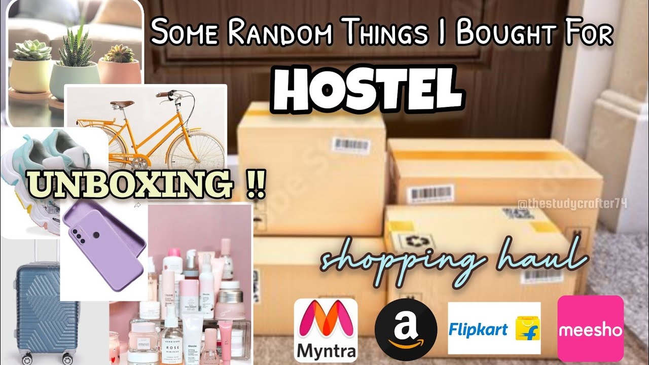 HOSTEL ESSENTIALS UNBOXING 😍🧁 Big shoppin' haul 🛍️🛒 #unboxing#shopping#hostel#essentials