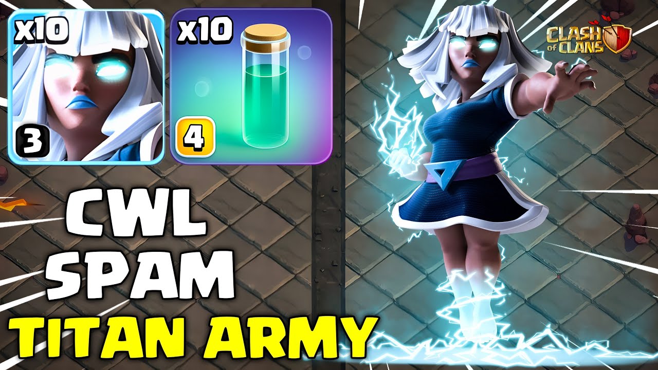 Th15 Electro Titan Attack Strategy with 10 Invisible Spell | Clash of Clans
