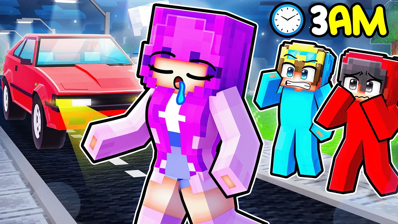 Зои ходит во сне в 3 часа ночи в Minecraft!