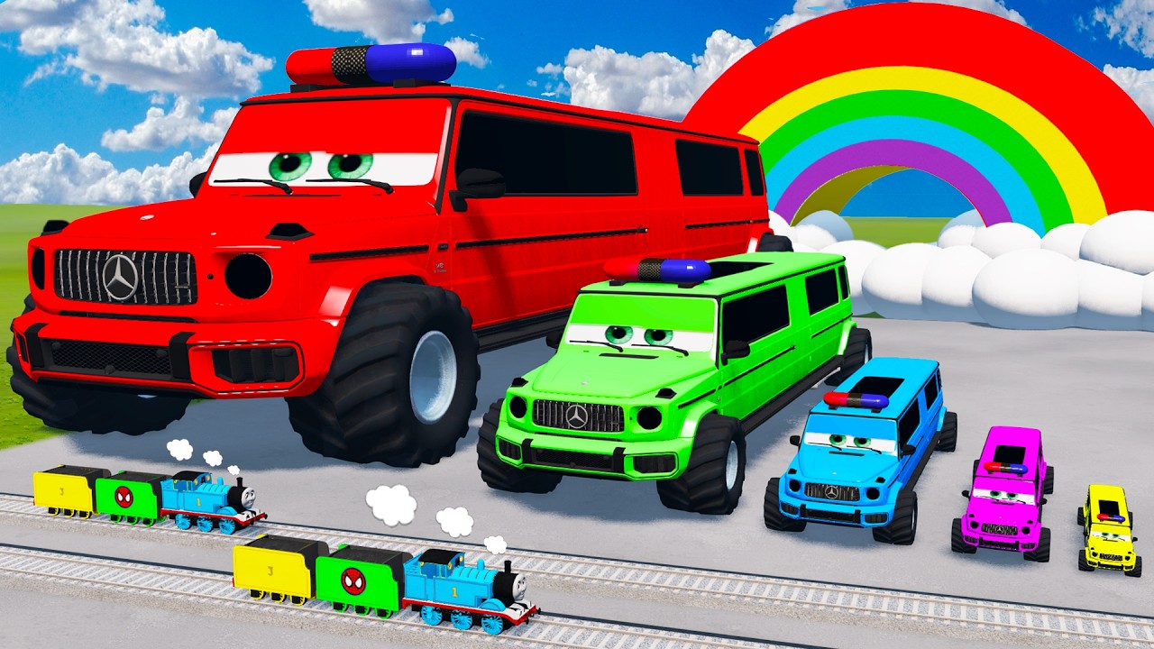 Flatbed Truck Mcqueen | Transportation with Truck - Pothole vs Car #566 - BeamNG.Drive