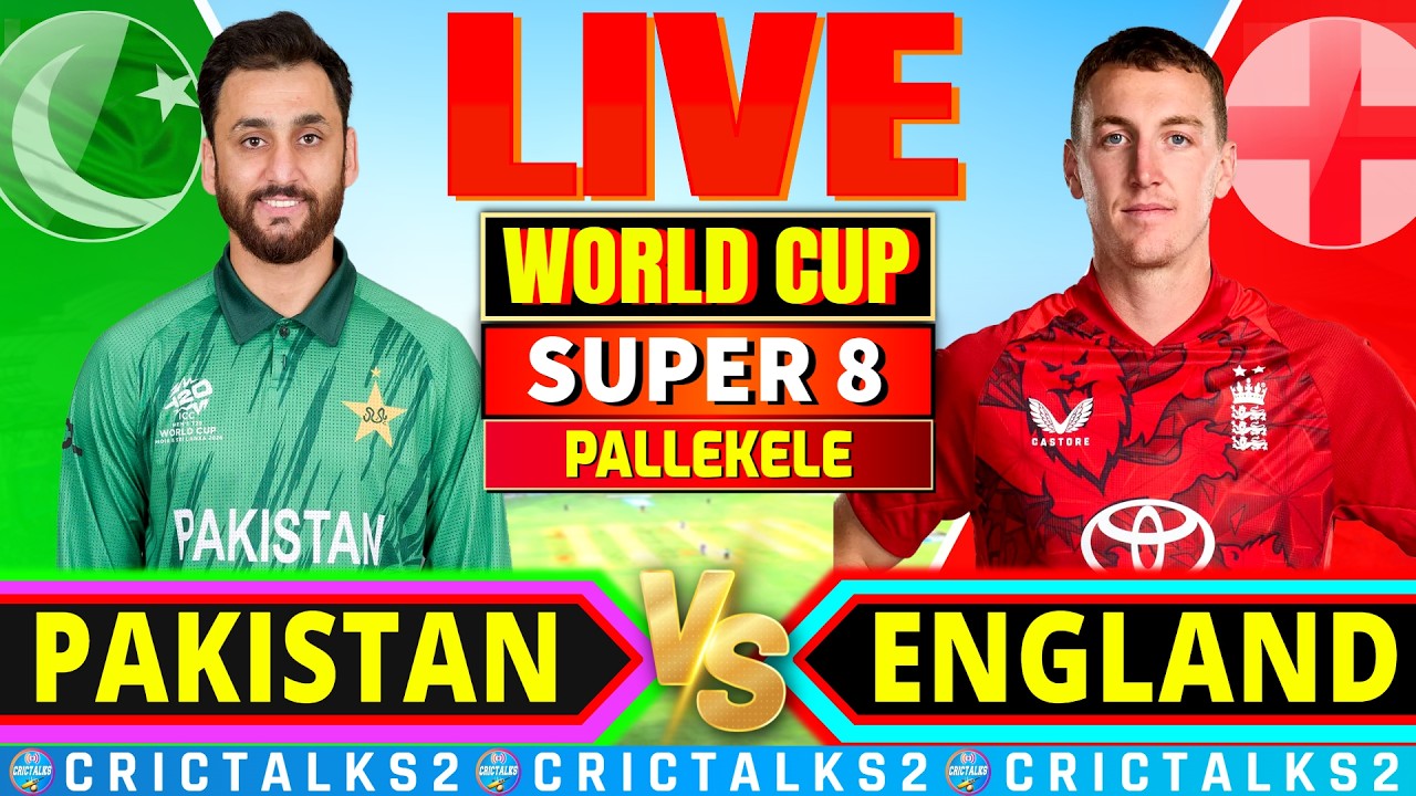 🔴 Pakistan v England, T20 World Cup 2026, Cricket Live Match Today Score Commentary, 4 Overs