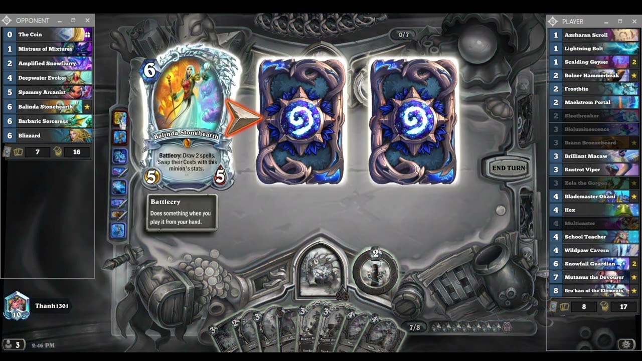 Hearthstone - Throne of Tides - Burn Shaman vs Mage