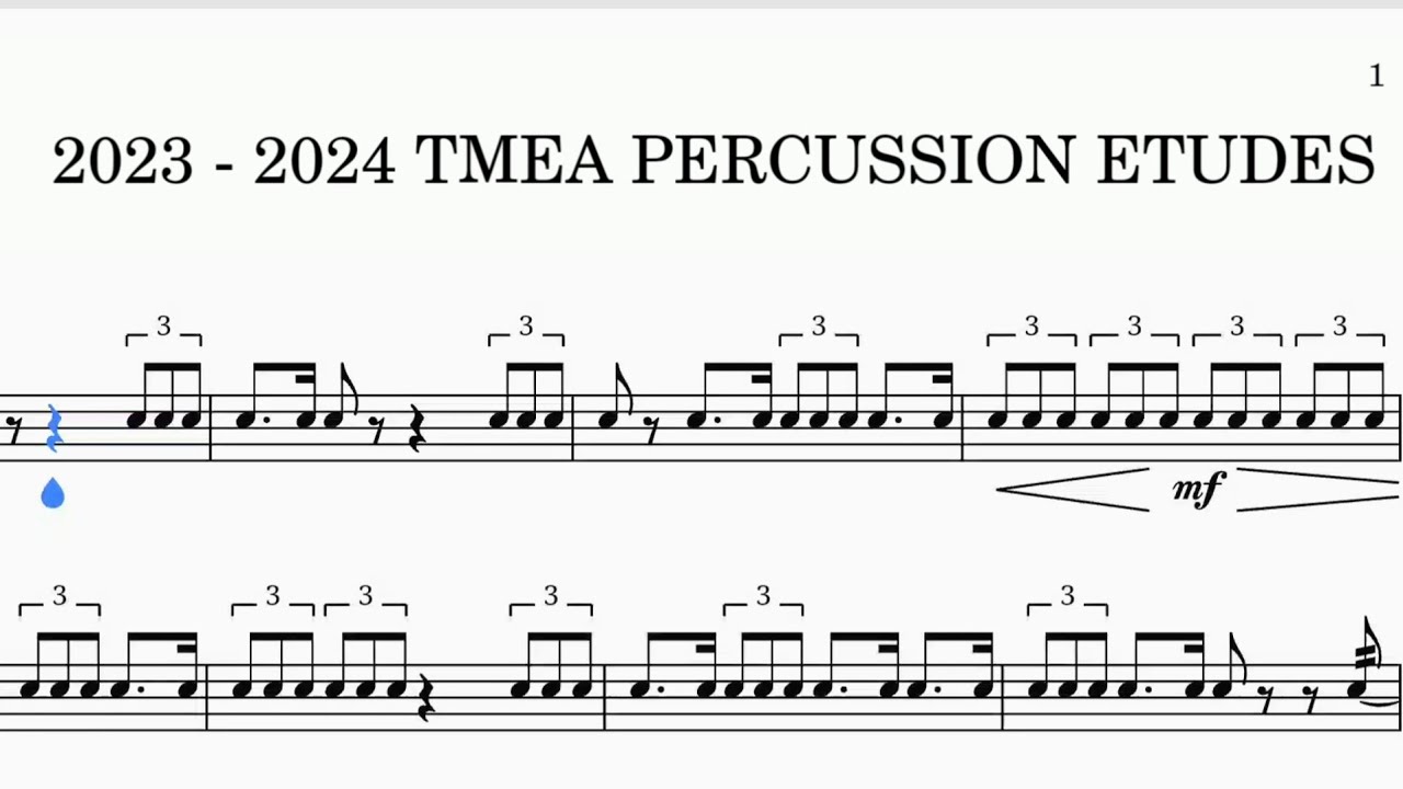 2023 - 2024 TMEA PERCUSSION ETUDES
