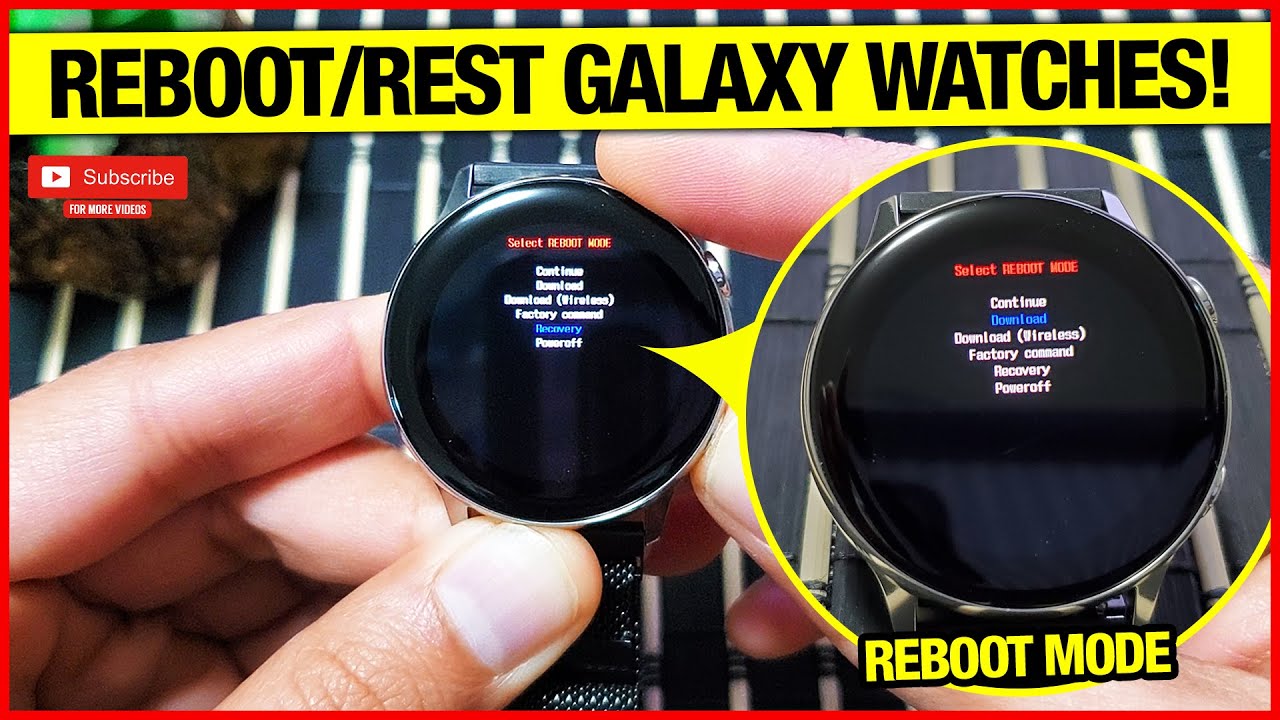 Режим восстановления, перезагрузка, сброс настроек Samsung Galaxy Watch 4, Watch 3, Active 2 и Ac...