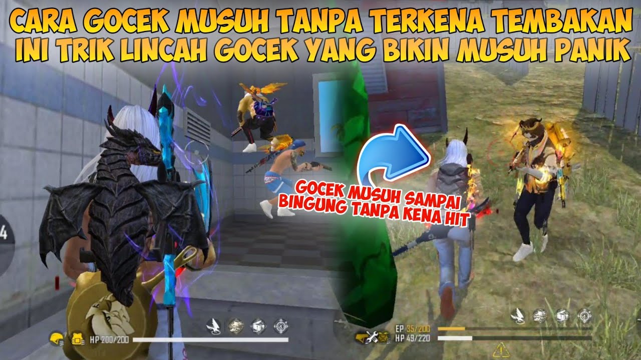 CARA LINCAH GOCEK MUSUH TANPA TERKENA HIT FREE FIRE | Ini Trik Gocek Yang Bikin Musuh Panik