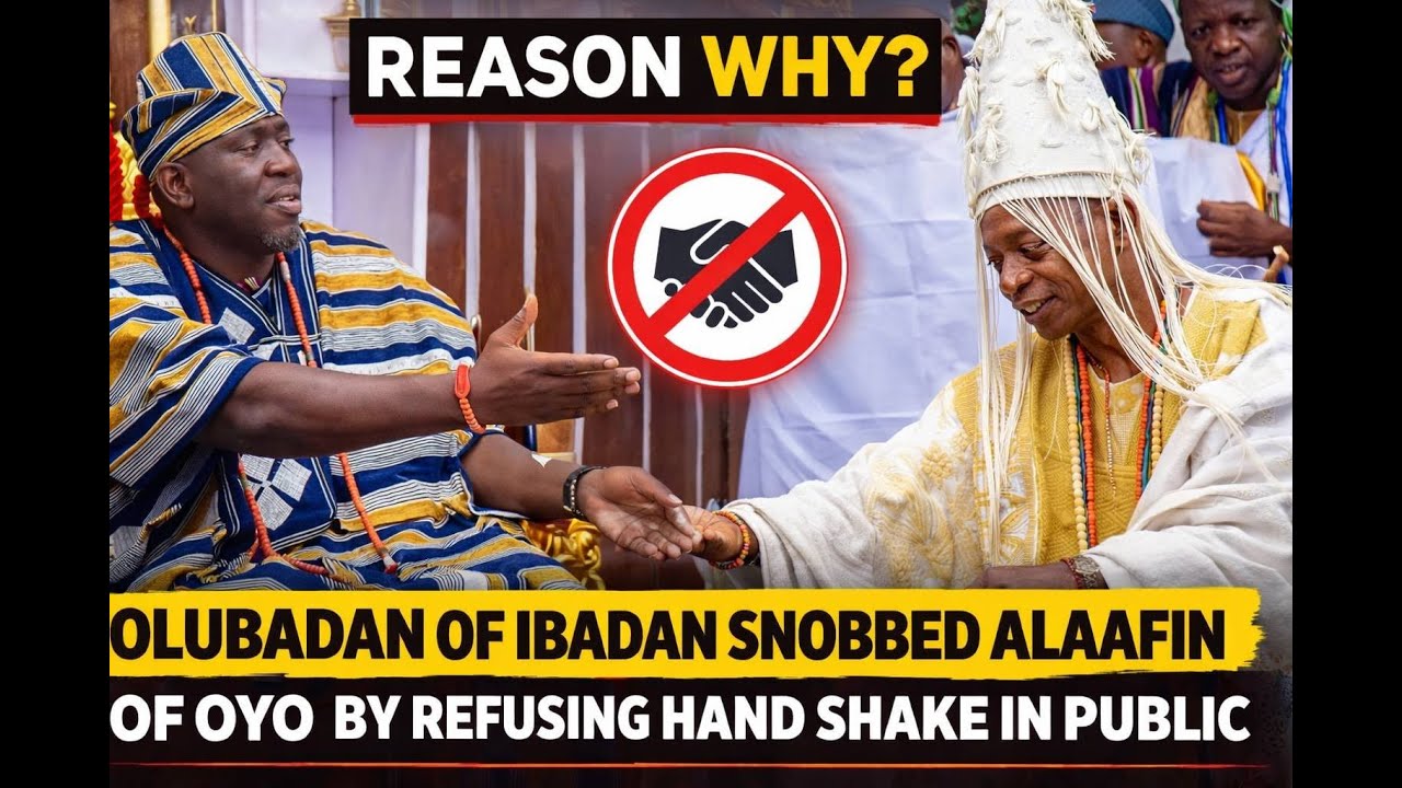 REASON WHY ? | OLUBADAN OF IBADAN  SNOBBED ALAAFIN OF OYO  BY REFUSING HAND SHAKE IN PUBLIC