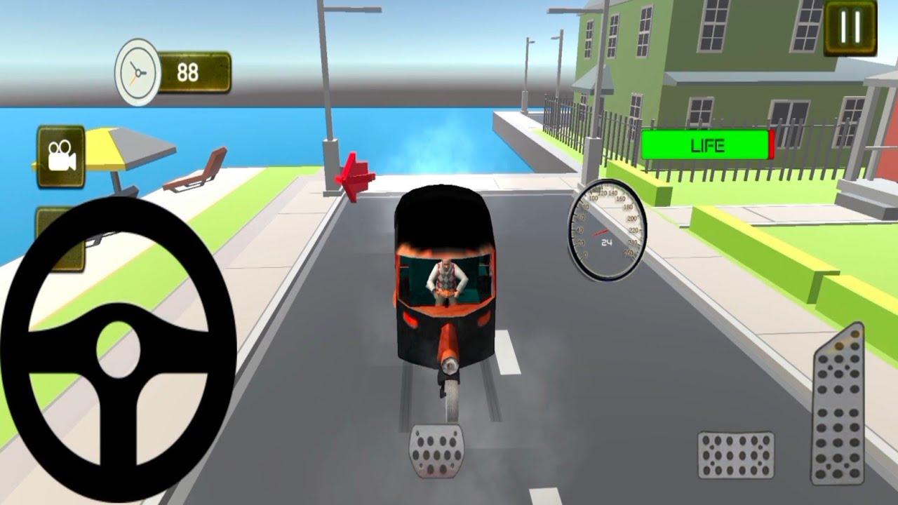 Tuk Tuk Auto Rickshaw Driving Gameplay (Android iOS) Game video 