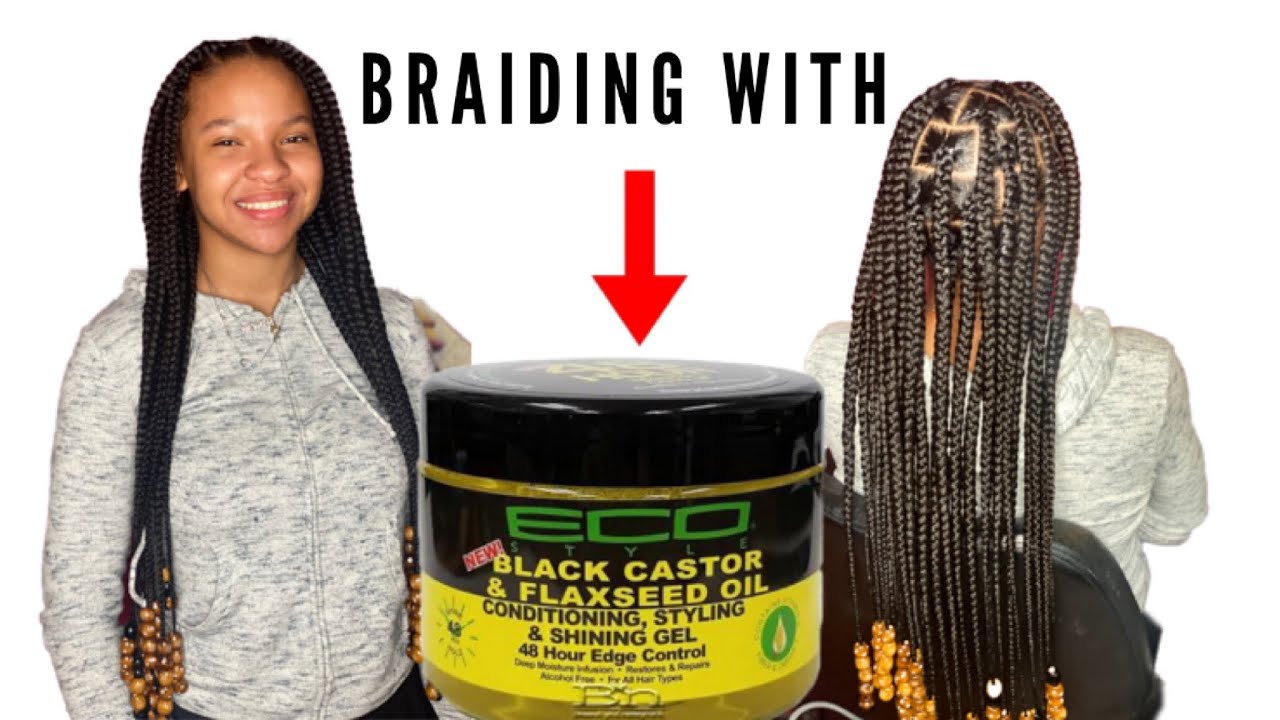 Braiding With EcoStyler| Large Knotless Box Braids w Beads