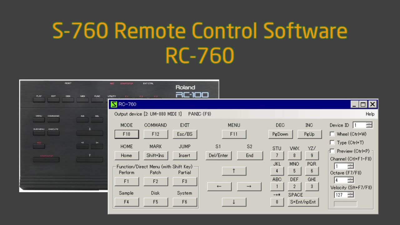 RC-760 - The Roland S-760 Remote Control Software