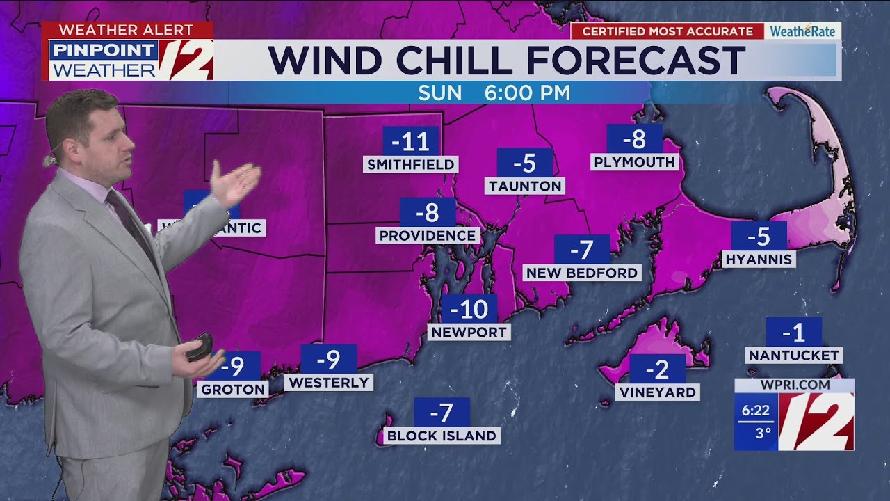 WPRI 12 Weather Forecast 2/8/26: Frigid, Gusty Conditions Today and Tonight