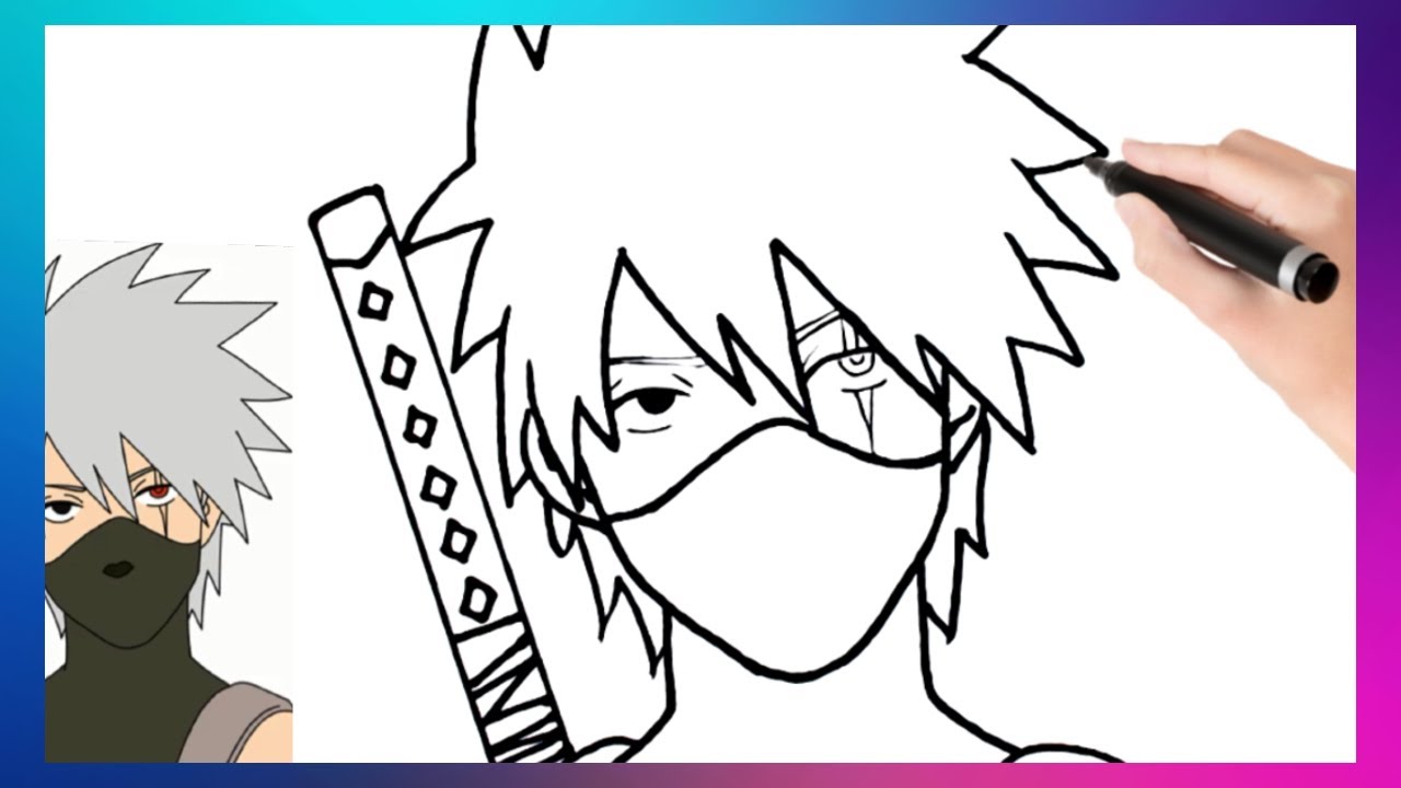 Como Dibujar a KAKASHI CHICO Paso a Paso de Naruto