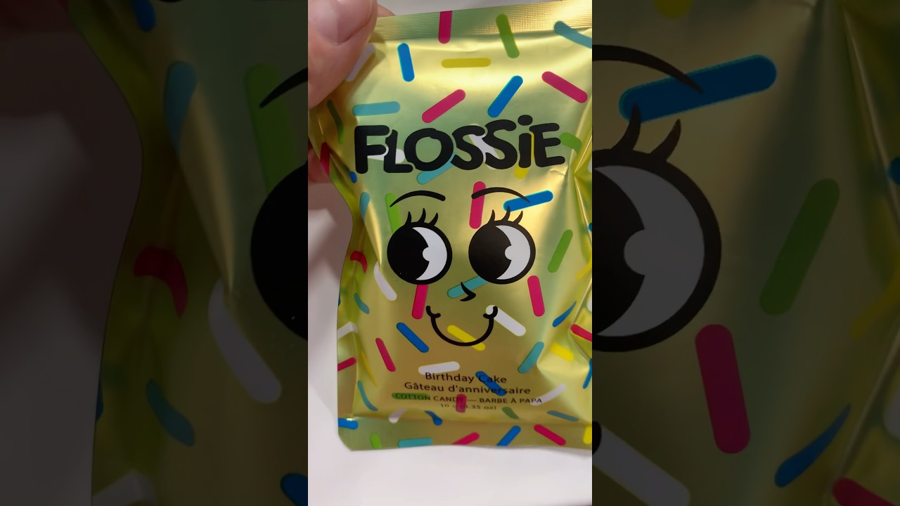 Birthday Cake Cotton Candy #unboxing #foodie #candy #shorts