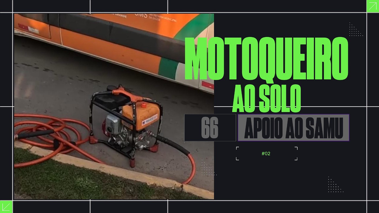 Acidente de trânsito - Motoqueiro ao solo - Apoio ao SAMU - Bravo 13