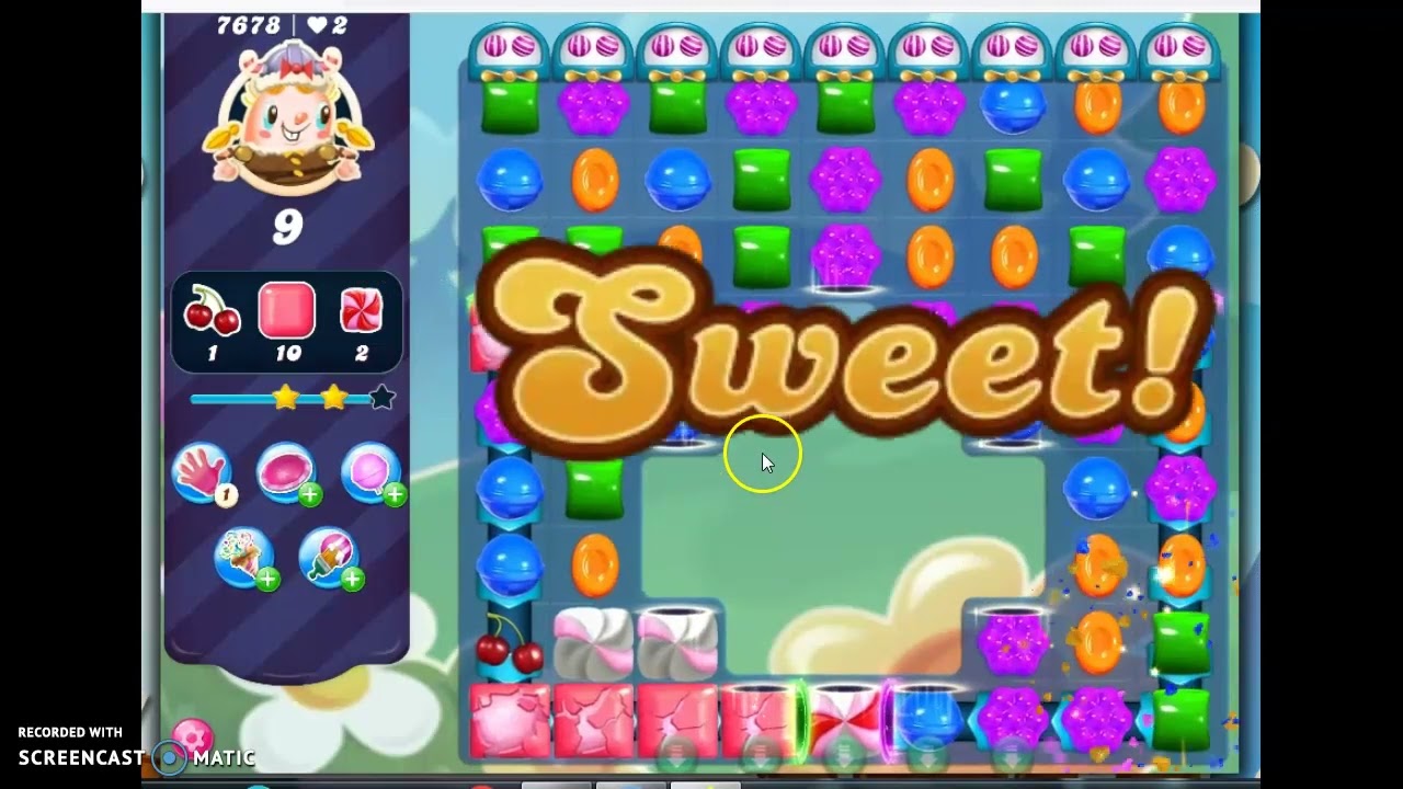Candy Crush Saga Level  7678 No Boosters