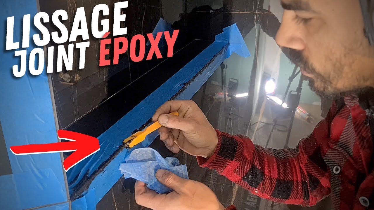 FAÇONNAGE ET LISSAGE JOINT EPOXY DANS UNE NICHE