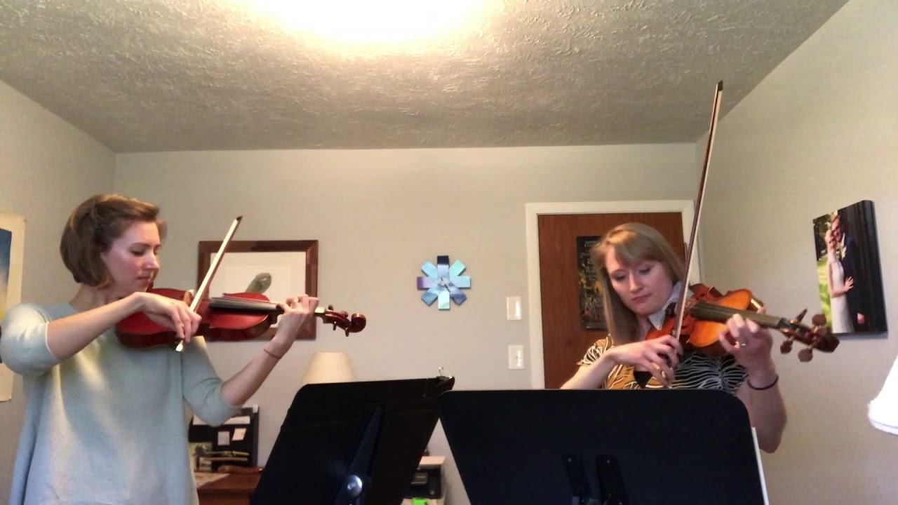 Pleyel's 6 Petite Duos for Violin, Op. 48, #I in D major, movements 1-3