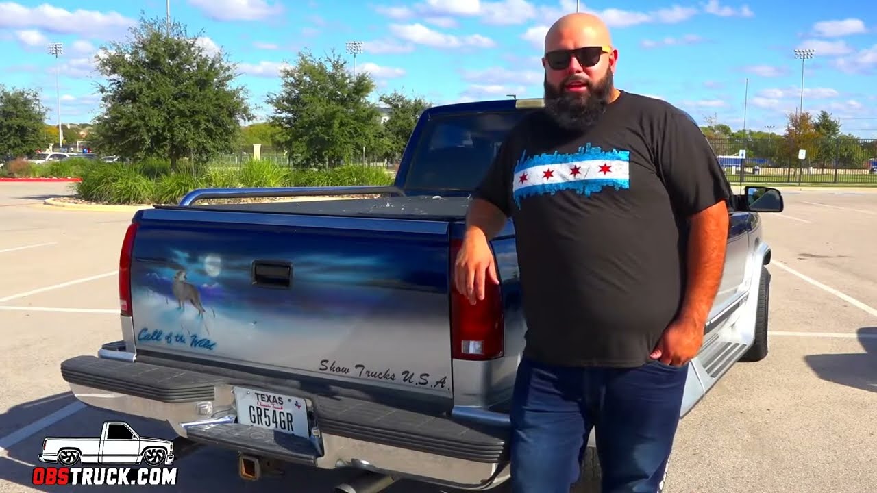 Custom OBS Chevy 1500 Truck burnout and Interview