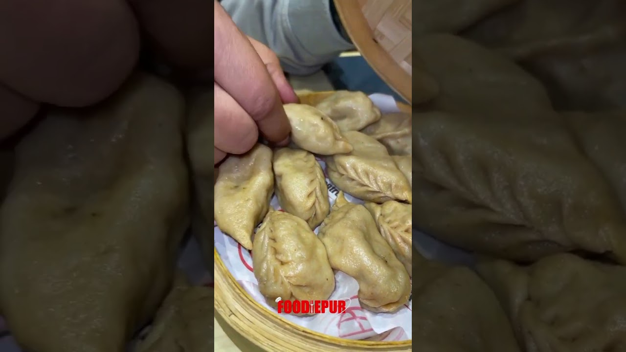 Best Atta Chicken Momos🤩😋  Comment for location📍 #cooking #food #foodie #chicken