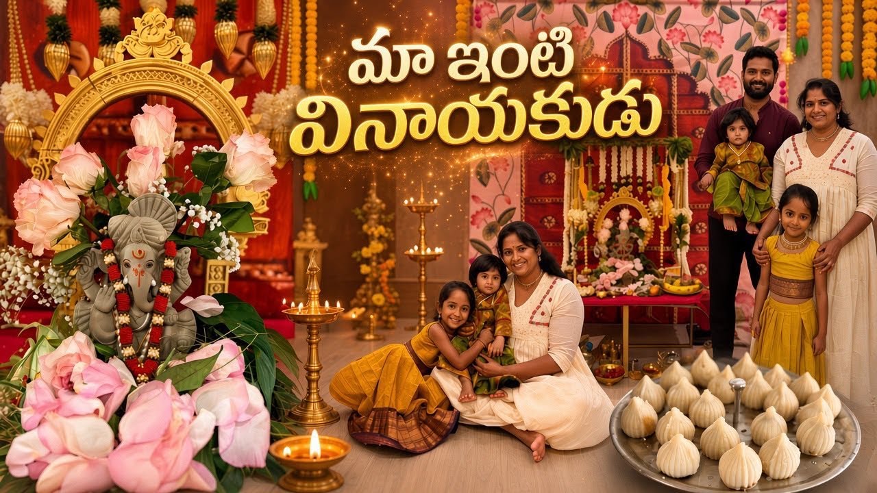 మా ఇంటి వినాయక చవితి బాగా జరిగింది | Ahaan &Aira  అల్లరి | Telugu vlogs USA 