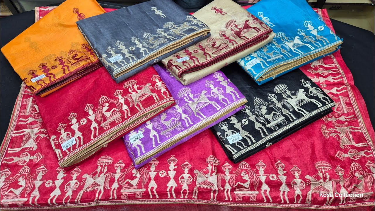 latest Semi Kosa Silk Saree with Embroidery | Perfect for Office & Festivals!