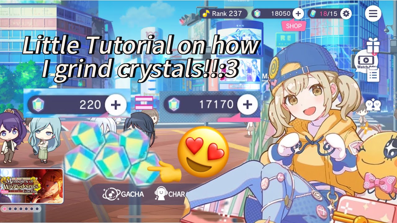 tutorial on how I grind crystals in pjsk!:3 ended up getting from 16k to 18k crystals after filming🥹