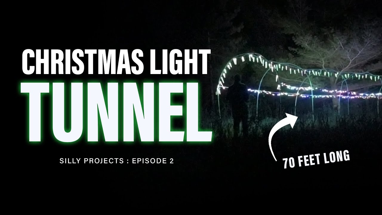 I built a 70 FOOT LONG Christmas Light Tunnel in my backyard
