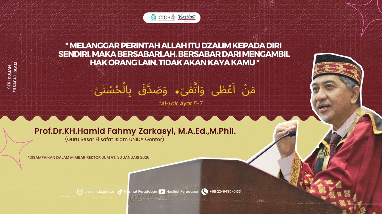 MELANGGAR SYARIAT ITU BUKAN KARENA MELANGGAR PERINTAH ALLAH, KOK BISA - PROF HAMID FAHMY ZARKASYI 