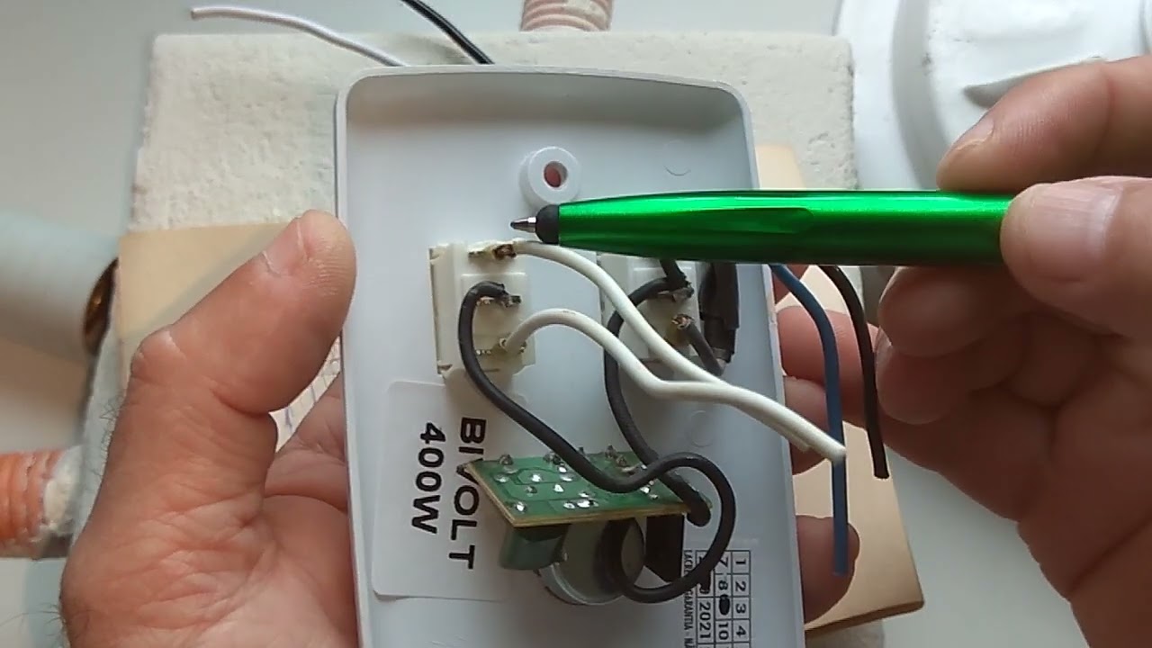 Como devo ligar a chave de Controle para  ventilador de teto ?
