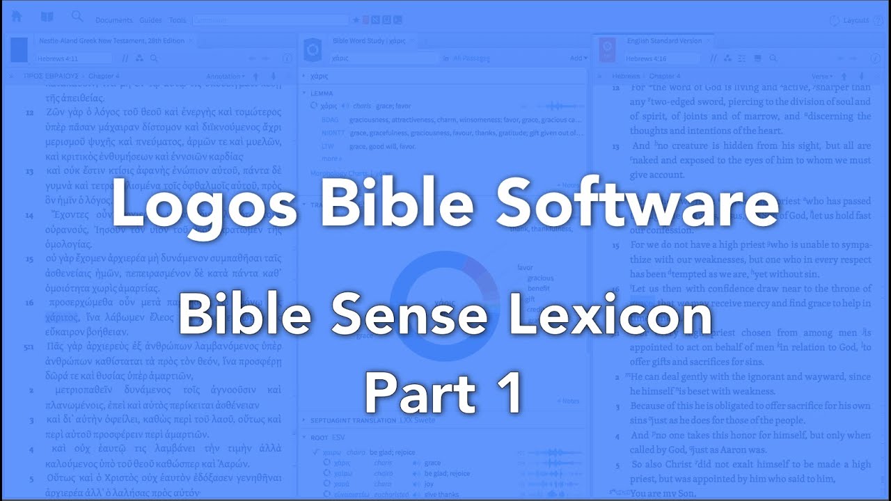 Logos Bible Software Bible Sense Lexicon Part 1