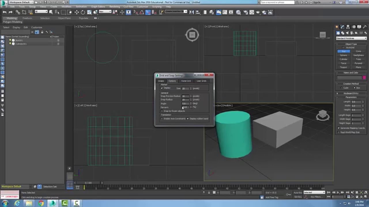 3ds Max 01-22 3ds Max Percent Snap Toggle