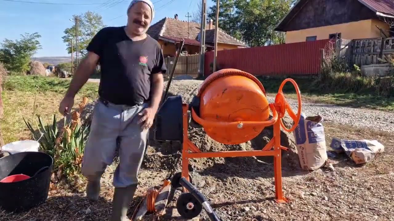 Rodajul la betonieră  - întărim fundația la casă