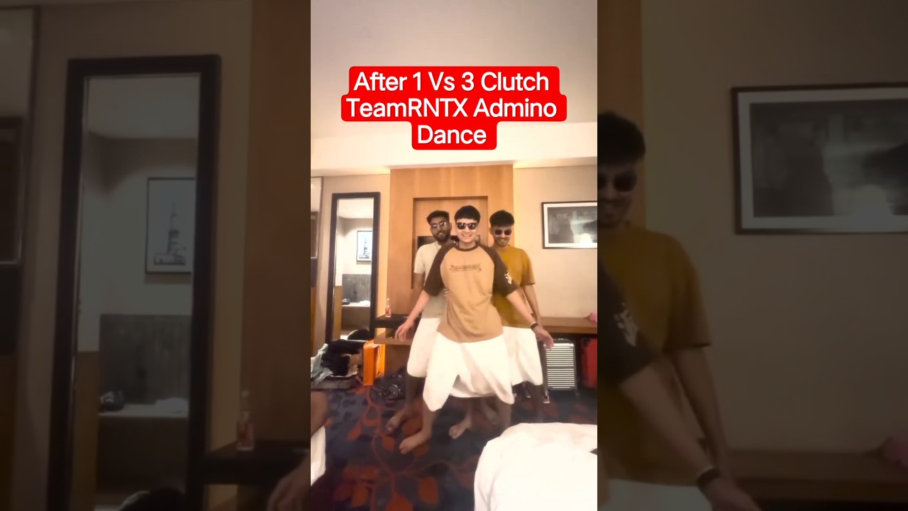 Punkk, Admino & Zap Funny Dance🤣😂 After 1 Vs 3 Clutch RNTX🤯 #godlike #jonathangaming #admino #bgmi