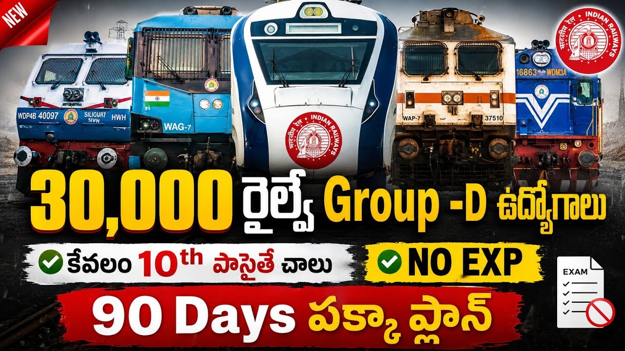  🚨30000 పోస్టులు,RRB Group D New Notification |10th Pass Govt Jobs |Railway Group D Recruitment 2026