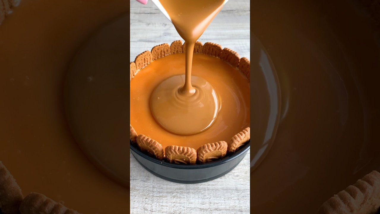 Salted caramel biscoff cheesecake #recipe #shorts #food #baking