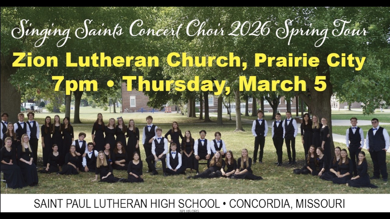 Singing Saints Concert at Zion Lutheran, Saint Paul High School, March 5, 2026