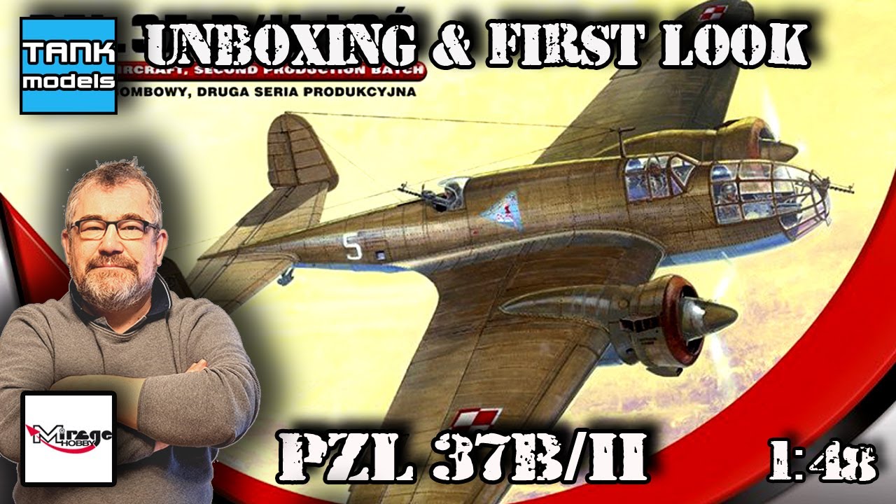 🇵🇱 PZL 37B II ŁOŚ 🇵🇱 - Unboxing 490 (🇵🇱🇬🇧) - MIRAGE HOBBY 481310