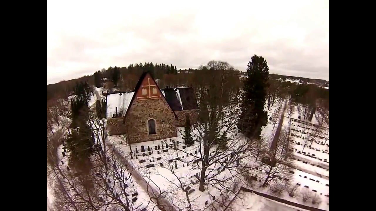 Espoon tuomiokirkko ilmasta / Aerial view of Espoo Cathedral