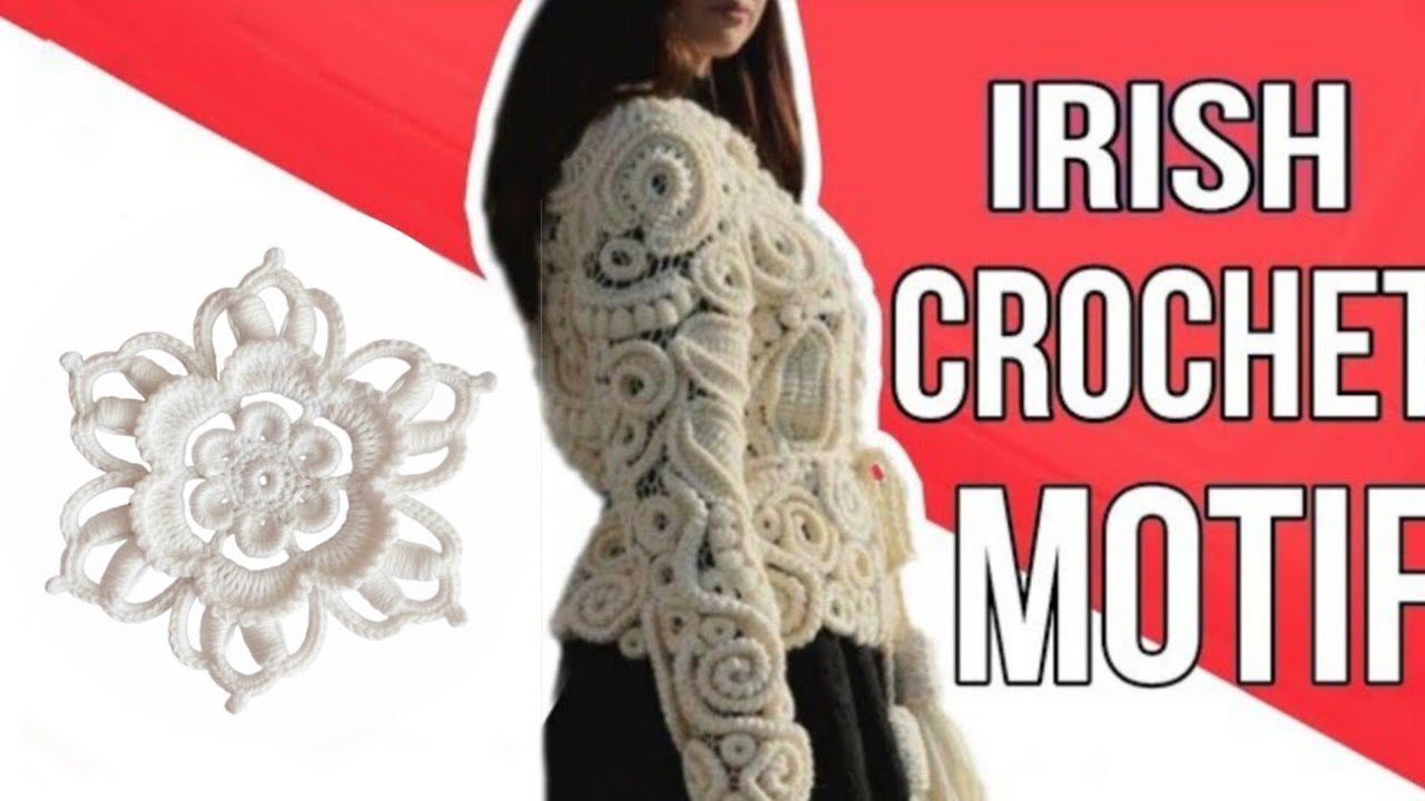 Irish Crochet Motif Tutorial | How to Crochet a 3D Flower for Irish Lace