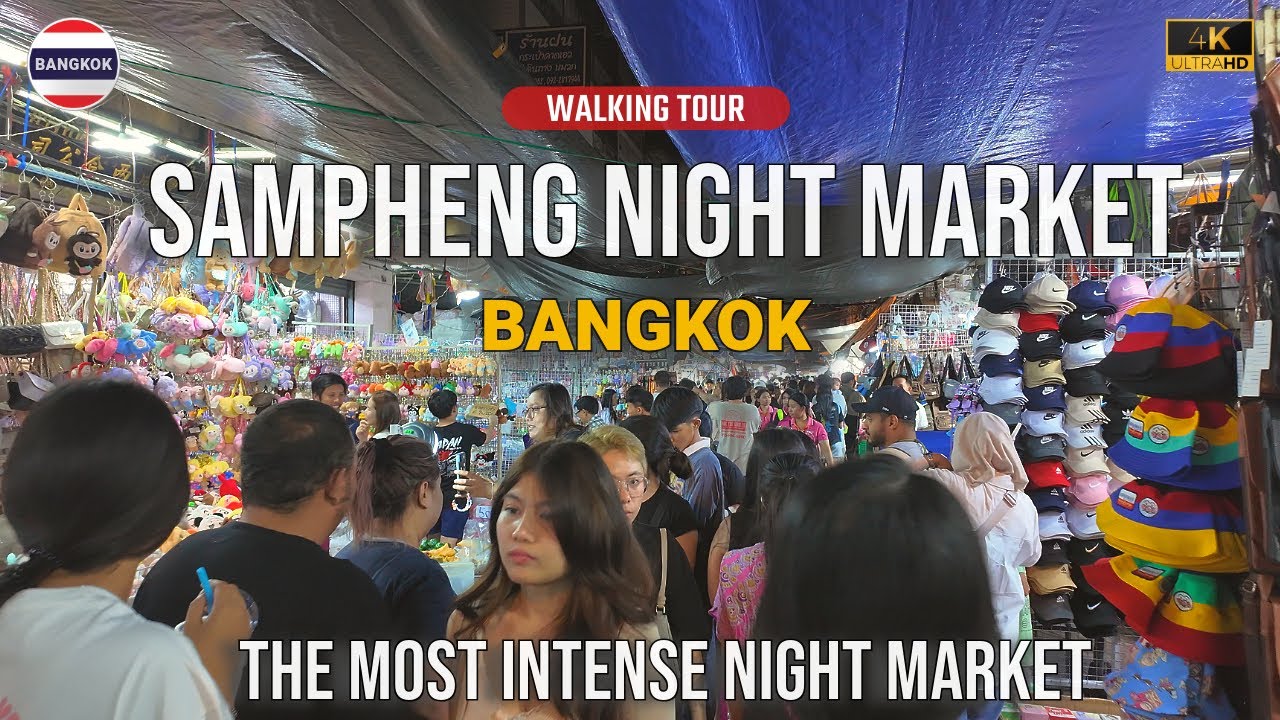 🇹🇭 4k The Most INTENSE Night Market in Bangkok Sampheng Market After Dark