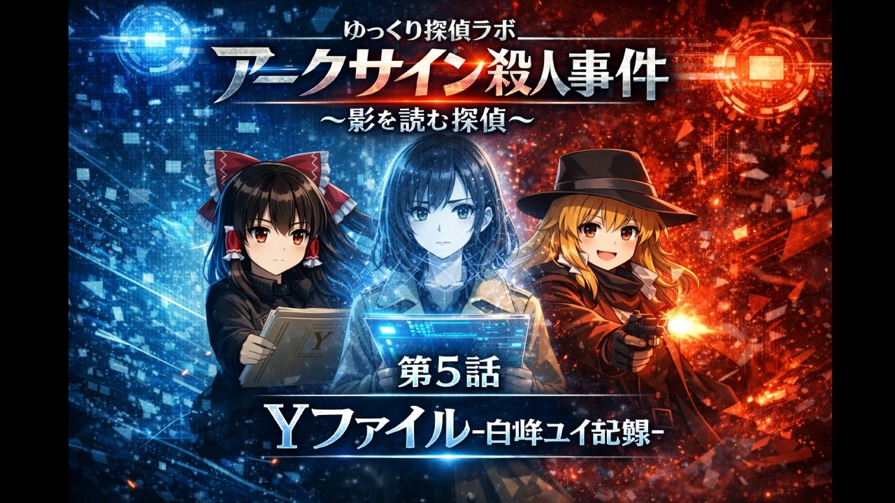 Yファイル ― 白峰ユイ記録｜ゆっくり探偵ラボ：アークサイン殺人事件〜影を読む探偵〜　 第5話