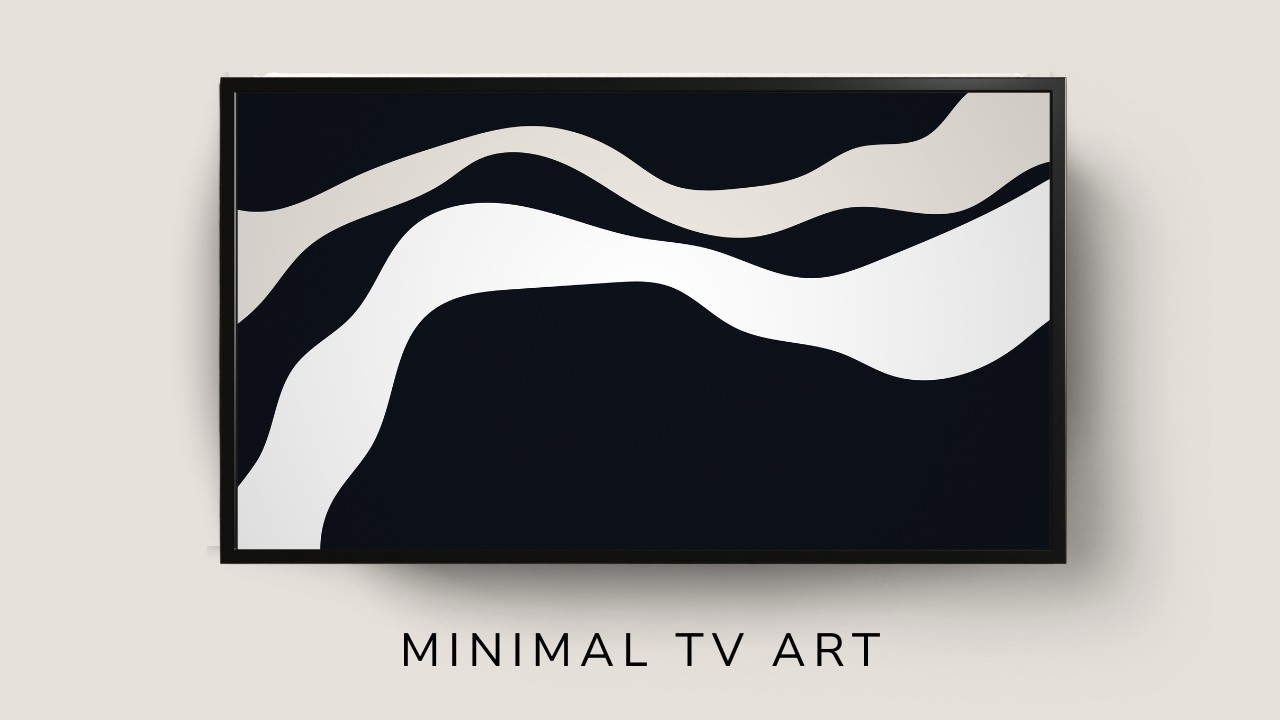 Frame TV Art 4k - Modern Organic Wave design for TV screensaver (2h)